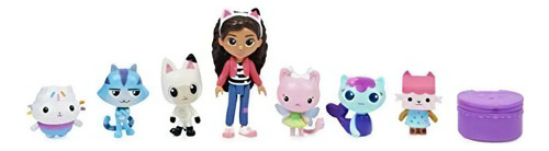 Set de muñecas de lujo Gabbys Dollhouse con 7 muñecas de colores multicolores
