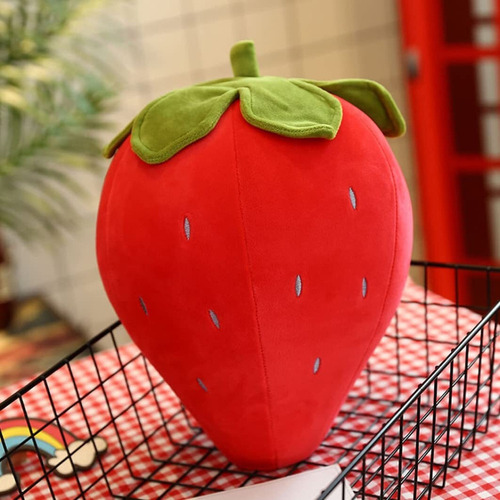 Almohada De Felpa De Fresa, Almohada De Fruta Suave Peluche