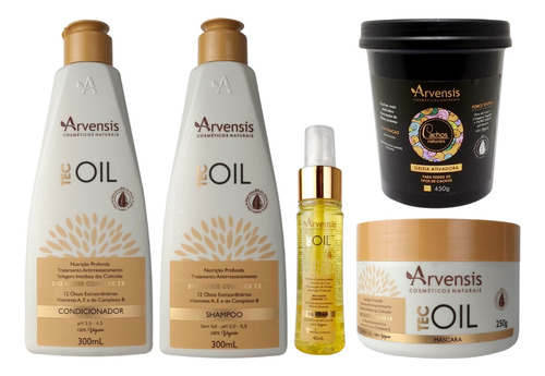 Kit Arvensis Tec Oil Sh Cond Finalizador Masc + Geleia Alta