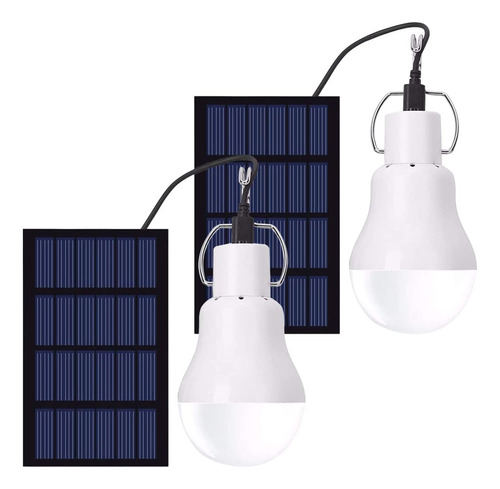 Bombilla Solar Portatil 15w 130lm Bulbo Led Usb Luz De Panel