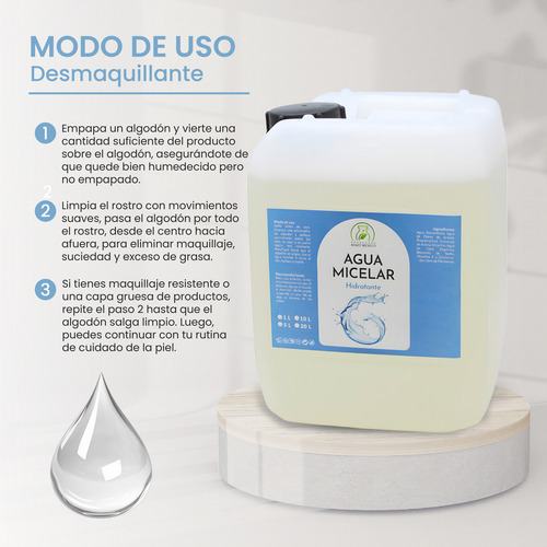 Agua Micelar Hidratante (5 Litros)