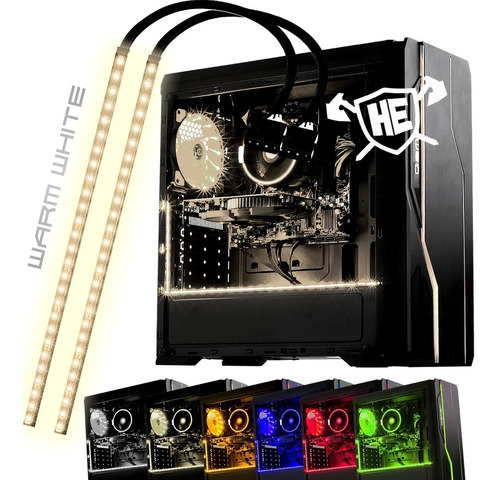 Kit 2 Fita Led 30cm Rtx Sleeved P/ Gabinete Pc Gamer 