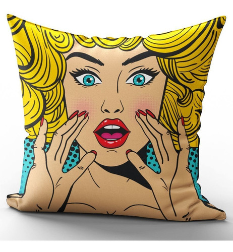 Imagem 1 de 2 de Capa De Almofada Premium 40x40 Pop Art Md-2