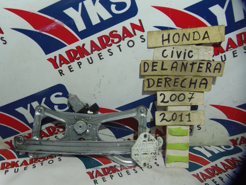 Cremallera Alzavidrio Delan Derecha Honda Civic 2007-2011