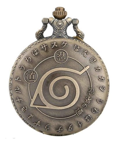 Reloj Colgante Collar De Naruto Coleccionable Konoha Hoja