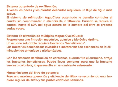 Filtro Cascada Acuario Pecera Hasta 189lts Aquaclear 50