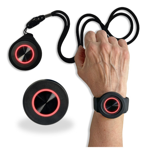 Botón de Vida Emergencia Panico Bluetooth Garnet Technology Bt-650 Color Negro