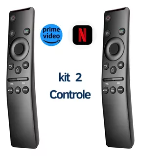 Kit 2 Controle Remoto Compatível Smart Tv 4k Samsung Netflix