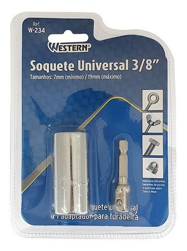 Chave Soquete Universal 3/8  7mm-19mm Western W-234