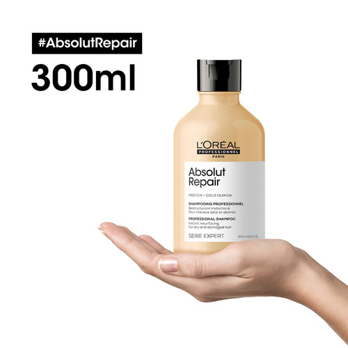 Imagen 2 de 5 de Shampoo L'oréal Professionnel Serie Expert Absolut Repair En Botella De 300ml Por 1 Unidad