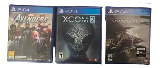 Lote Juegos Ps4 Avengers, X Com 2, Shadow Of War