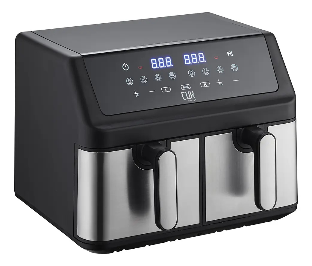 Freidora Aire Gadnic Doble Cesta 9 Litros 2000 W 200 C Dual Zone Panel Digital