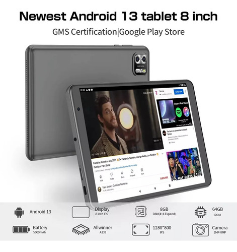 Tablet Pritom 8 Polegada Android 13 4gb Ram 64gb 5000mah