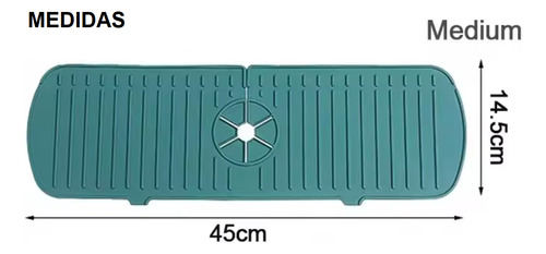 Tapete Silicona Escurridor Grifo Cocina Protector Fregadero Verde