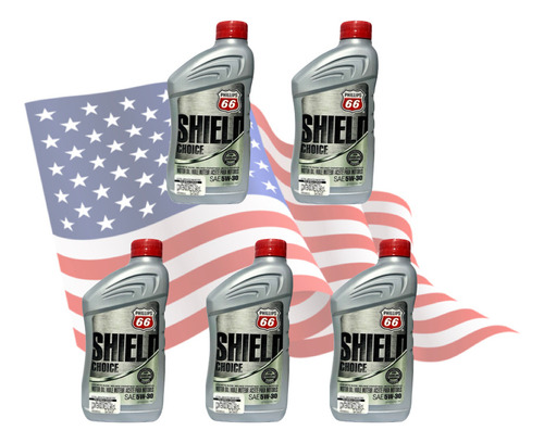 (5 Pzas) Aceite Para Motor Sintético. Choice 5w-30