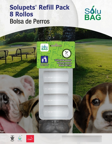 Imagen 1 de 4 de Bolsa Perro Sanitaria Solubag Refill 10 Pack 8 Rollos
