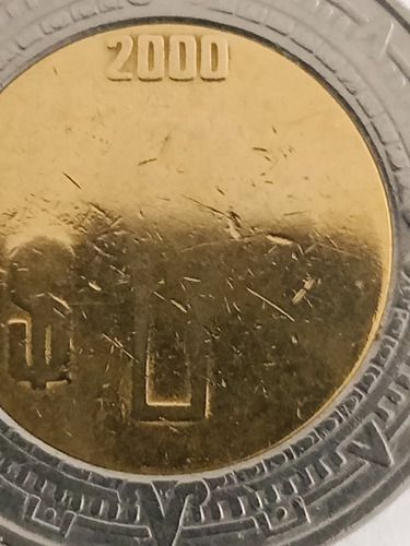 1 Moneda De $1.00 Año 2000 Bimetálica C/gran Error 