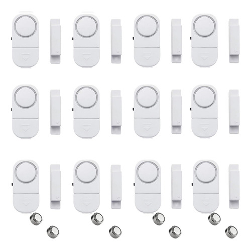 Paquete De 12 Alarmas Inalámbricas Para Puertas Y Ventanas