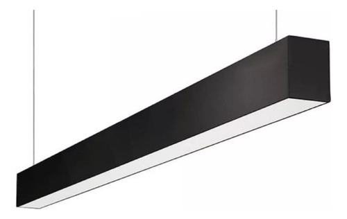 Listón Iluminación Tasso Led 25w Techo Colgante Lucciola Estructura Negro Luz Neutra