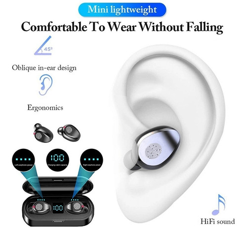 Imagen 3 de 6 de Audifonos Manos Libres Bluetooth F-9 3 En 1