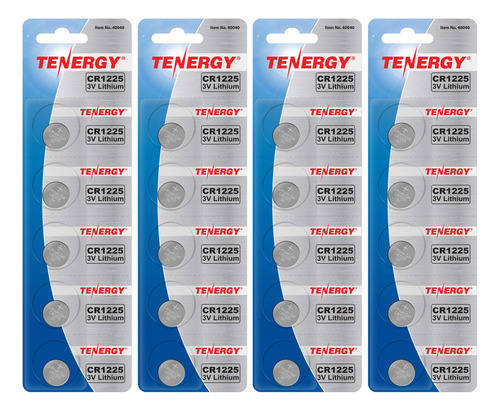 Tenergy Bateria Cr1225 De 3 Voltios, Pilas De Boton, Ideal P