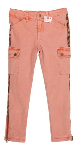 Pantalon Hush Puppies Kids Gw20-pnt/militar Coral Almo Niña