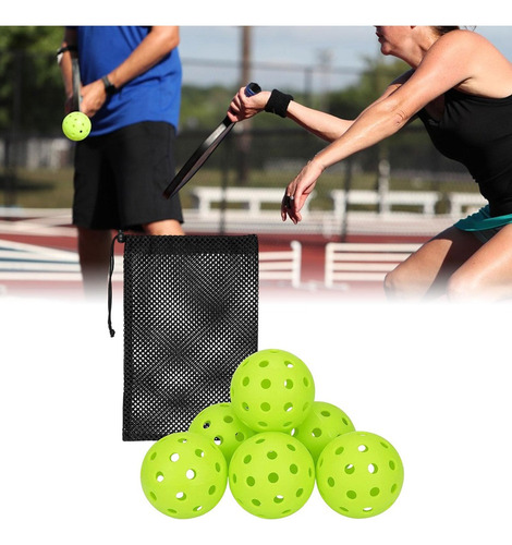 . 6x 40 Hoyos Pickleball Balls Pickle Balls For Juegos Verde