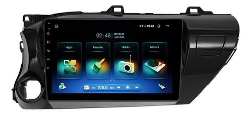 Multimidia Toyota Hilux 10p 16/21 Android 13 2/64gb Carplay