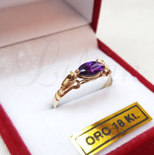 Imagen 1 de 6 de Anillo Oro 18k Mujer Cintillo Dama Rulito