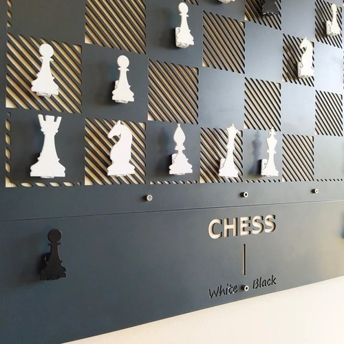 Para Juego De Tablero De Ajedrez De Pared Gigante Magnético