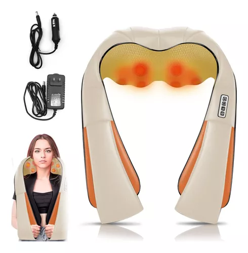 Homedics Masajeador de cuello, masajeador Shiatsu calentado para cuello,  hombros y espalda con 3 vel…Ver más Homedics Masajeador de cuello,  masajeador