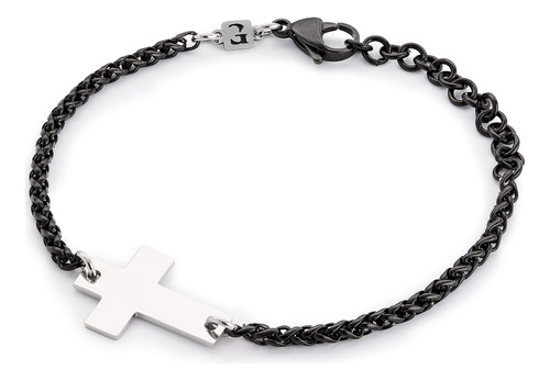 Pulsera De Cruz Hombres  Pulsera De Acero Inoxidable Pr...