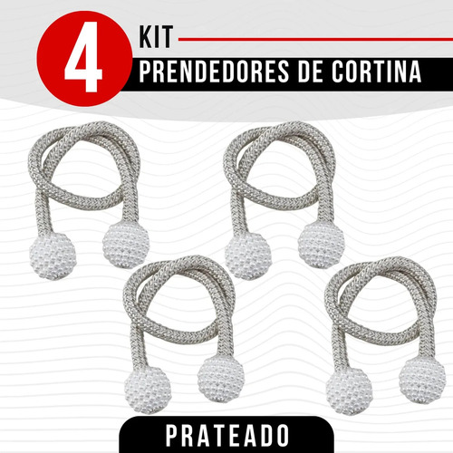 Kit De 4 Clips Magnéticos Para Cortina Imán Elegante Clip