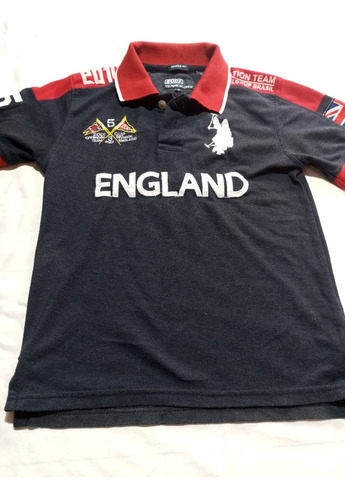 Camiseta De Polo De Inglaterra Para Niños Original Zodi