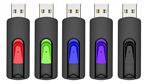 Raoyi Paquete De 5 Unidades Flash Usb De 64 Gb, Memoria Usb