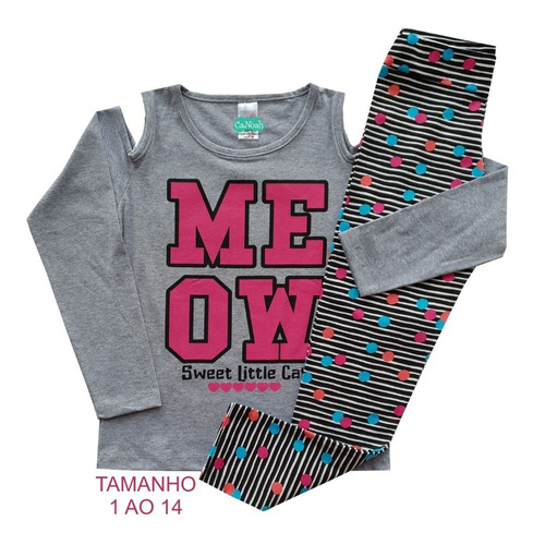 Kit Lote 5 Conjuntos Infantil Feminino Roupa Inverno Atacado