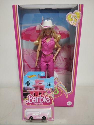 Barbie La Película Western Outfit Traje Rosa + Corvette 