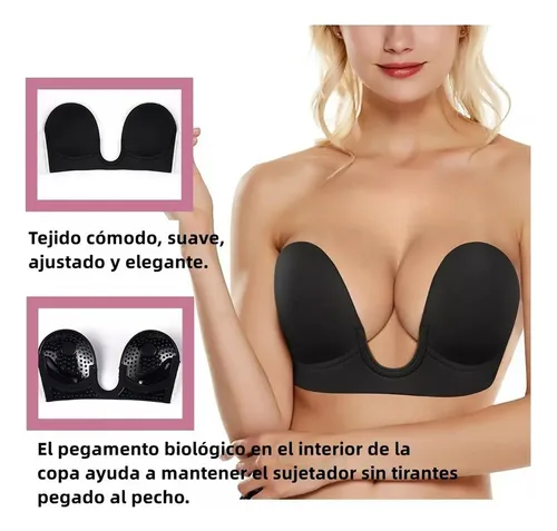 . Brasier Push Up Escote Profundo Straple Sin Espalda