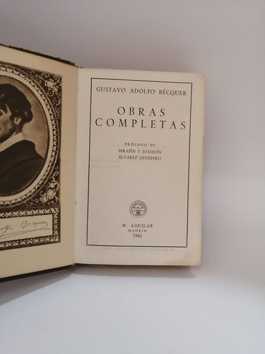 Obras Completas G Adolfo Becquer Editorial Aguilar Año 1942 (Usado)