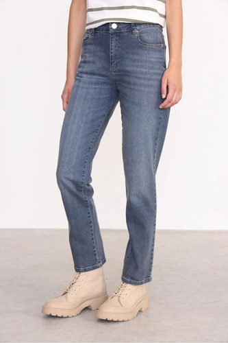 Jean Mujer Tiro Medio Slim New Blue Yagmour Azul Acero Jean 30