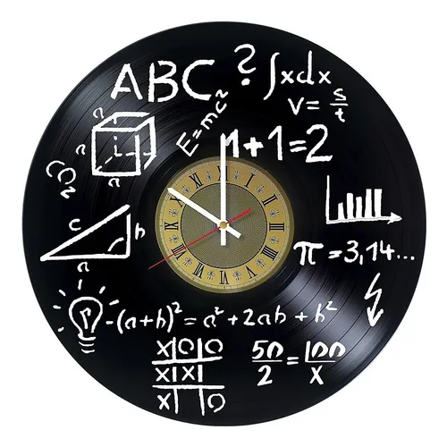 Reloj Corte Laser 4208 Maestro Silueta Ecuaciones