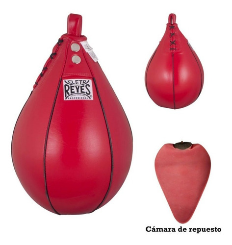 Imagen 3 de 4 de Pera De Tablero Cleto Reyes Chica En Piel De Res Color Rojo