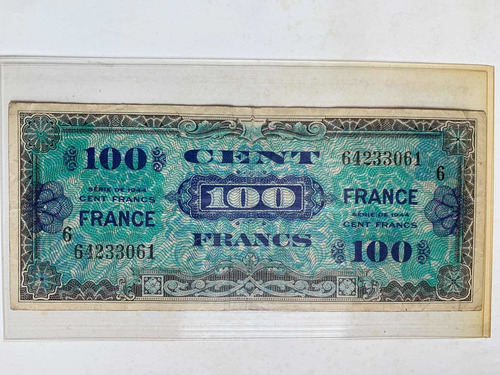 Billete De Francia 100 Cent Francs 1944 P.118 Ocupación, F