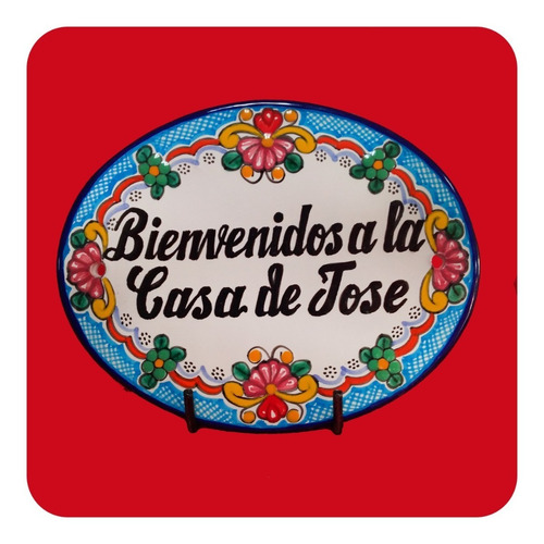 Imagen 3 de 9 de Placa Talavera Poblana Personalizada Especial 22x17 Cm Plc