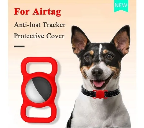 Funda P' Collar Mascotas Airtag Apple/ Perro Gato Vinotinto