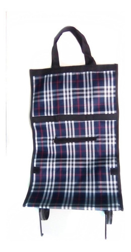 Bolsa Plegable De Mandado Con Ruedas Color Azul marino