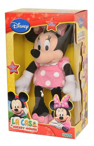 Imagen 1 de 1 de Mickey Club House Minnie Plush Con Luz Ditoys