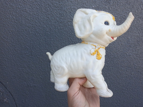 Antiguo Elefante Muñeco Plastico Inflado Alcancia (Usado)