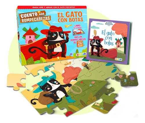 Cuento Mas Rompecabezas : El Gato Con Botas