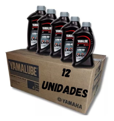 Caixa 12 Litros Óleo 10w40 4 T Yamalube Semissintético Yamaha 10w-40